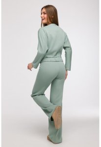 B292 Bluza z kopertowym dekoltem - miętowa (kolor Miętowy, rozmiar L) 5