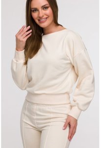 BeWear B293 Bluza z otwartymi plecami - waniliowa (kolor ecru, rozmiar L) 4