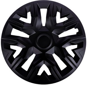 Komplet kołpaków uniwersalnych The Best Black Mat czarne 15 cali 1