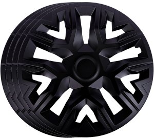 Komplet kołpaków uniwersalnych The Best Black Mat czarne 15 cali 2