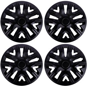 Komplet kołpaków uniwersalnych The Best Black Mat czarne 15 cali 3