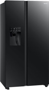 Hisense RS694N4GBE chłodziarko-zamrażarka otwierana obustronnie Wolnostojący 562 l E Czarny 2