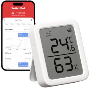 SwitchBot Meter Plus Wewnętrzna Czujnik temperatury i wilgotności Wolnostojący Bezprzewodowy 3
