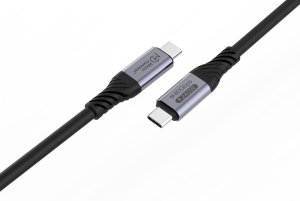 Kabel USB MicroConnect USB-C - USB-C 1 m Czarny (USB4CC1-240W-80GBPS) 2