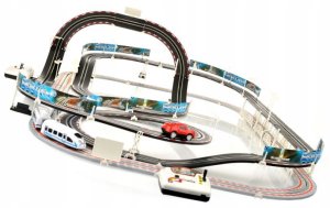 Tor Samochodowy + Auto Kolejka Pociąg 632 cm 110 elementów 2