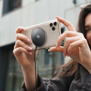 Ładowarka indukcyjna magnetyczna Wozinsky 15W bezprzewodowa Qi2  - czarna 4