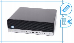 Komputer HP Elitedesk 800 G3 Sff Intel Core i5 16GB DDR4 256GB SSD DVD Windows 10 6