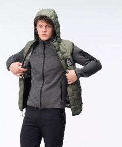Męska kamizelka pikowana z kapturem Elbrus Huel Vest Primaloft rozmiar L 5