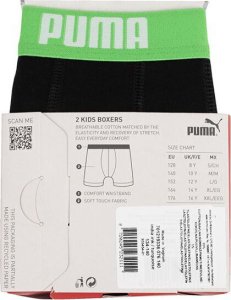 Bokserki dla dzieci Puma Basic Boxer 2P czarne, szare 935454 01 128cm 4
