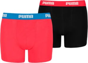 Bokserki dla dzieci Puma Basic Boxer 2P czerwone, czarne 935454 04 140cm 1