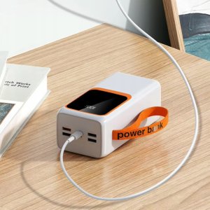 POWER BANK DENMEN BATERIA AWARYJNA 30000mAh BIAŁY DP31 USB + TYP-C 3