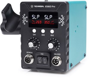 Zestaw Stacja Lutownicza 2w1 Techrebal 8586 Myjka Ultradźwiękowa Akcesoria 8