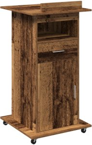 vidaXL Mówca Stare drewno Średni Stół roboczy 2