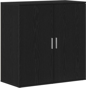 vidaXL Szafka Czarna okleina Drewno inżynierskie Średnia Szafka 2