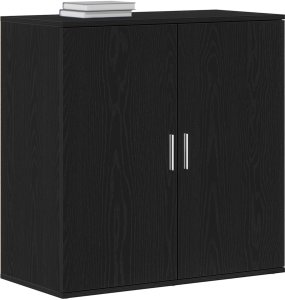 vidaXL Szafka Czarna okleina Drewno inżynierskie Średnia Szafka 3