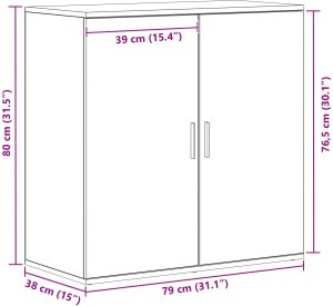 vidaXL Szafka Czarna okleina Drewno inżynierskie Średnia Szafka 10