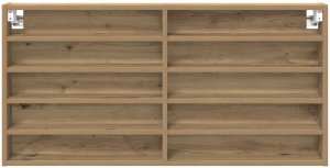 vidaXL Witryna Dąb rzemieślniczy Drewno inżynieryjne 100 x 8,5 x 50 cm 5