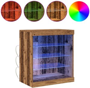 vidaXL Szafka Stare drewno szkło Średni 4