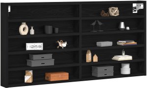 vidaXL Półka Czarny dąb MDF 100 x 8,5 x 50 cm Montaż na ścianie 3