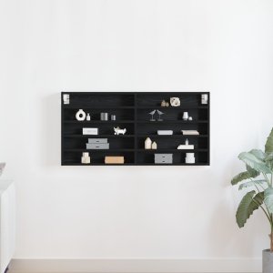 vidaXL Półka Czarny dąb MDF 100 x 8,5 x 50 cm Montaż na ścianie 4