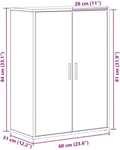 vidaXL Boksy Czarny dąb MDF Średni Bufet Prostokątny Nowoczesny 7
