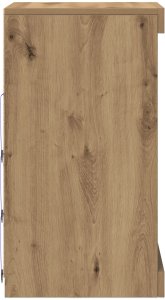 vidaXL Bufet Dąb Rękodzielniczy Płyta wiórowa, Szkło Średni 6