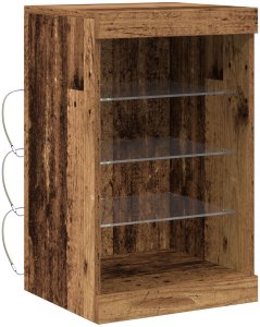 vidaXL Kredens Stare drewno Lite drewno sosnowe Średni Przechowywanie 2