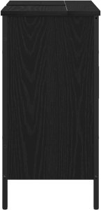 vidaXL Szafka pod umywalkę Czarny dąb Materiał drewnopochodny, Metal 7