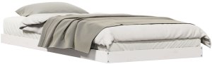 vidaXL Ramka łóżka Biała Lite drewno 100 x 220 cm Trwała Ramka łóżka 2