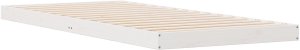 vidaXL Ramka łóżka Biała Lite drewno 100 x 220 cm Trwała Ramka łóżka 3