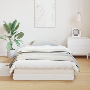 vidaXL Ramka łóżka Biała Lite drewno 100 x 220 cm Trwała Ramka łóżka 4