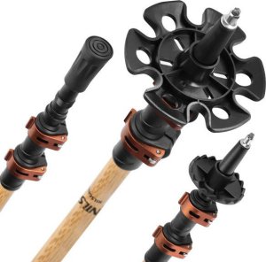 Kijki trekkingowe Nils Bambusowe TK8606 regulowane 62-135cm 6