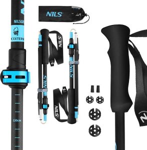 Kijki trekkingowe Nils Aluminiowe TK8604 regulwoane 38,5-135cm 1