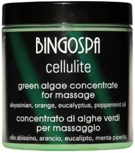 BINGOSPA Cellulite Koncentrat alg zielonych do masażu z olejem abisyńskim, pomarańczowym, eukaliptusowym i miętowym 250g 1