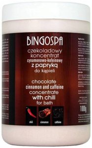 BINGOSPA Czekoladowy koncentrat cynamonowo-kofeinowy do kąpieli 1000g 1