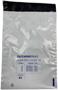 SAFEMONEYBAG Koperty bezpiecznie depozytowe biała B5 190mmx260mm+35mm 100 szt 2