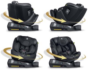 Fotelik samochodowy Nukido Fotelik samochodowy Aero Line czarny 0-36 kg ISOFIX 4