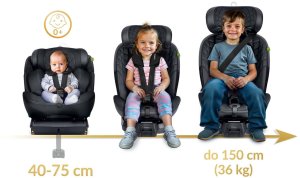 Fotelik samochodowy Nukido Fotelik samochodowy Aero Line czarny 0-36 kg ISOFIX 9