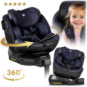 Fotelik samochodowy Nukido Aero Line czarno-granatowy 0-36 kg ISOFIX 7