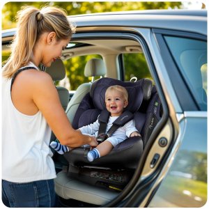 Fotelik samochodowy Nukido Aero Line czarno-granatowy 0-36 kg ISOFIX 10