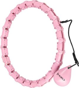 Zestaw hula hop z wypustkami i obciążnikiem HMS hhw02 różowe pas wyszczuplający br163 czarny 15