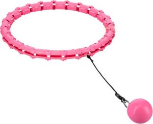 Zestaw hula hop z wypustkami i obciążnikiem One Fitness różowe oha02 pas wyszczuplający br160 9