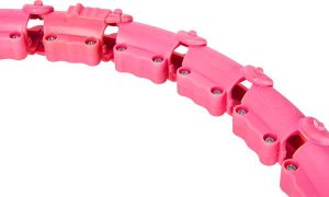 Zestaw hula hop z wypustkami i obciążnikiem One Fitness różowe oha02 pas wyszczuplający br160 10