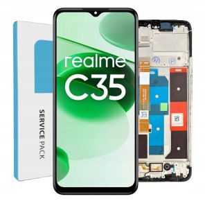 ORYGINAŁ WYŚWIETLACZ EKRAN LCD SZYBKA DOTYK DO REALME C35 RAMKA RMX3511 1