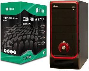 Obudowa Incore Premium Achilles 450W 12cm PSU black-red 1