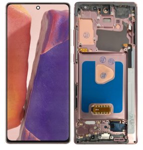 WYŚWIETLACZ EKRAN LCD DO SAMSUNG NOTE 20 OLED RAMKA BRĄZOWA 1