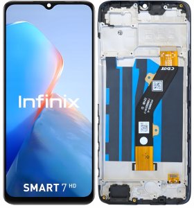WYŚWIETLACZ EKRAN LCD SZYBKA DOTYK DO INFINIX SMART 7 HD RAMKA X6516 1