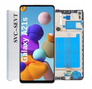 ORYGINAŁ WYŚWIETLACZ EKRAN LCD DO SAMSUNG GALAXY A21S RAMKA 1