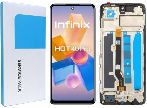 ORYGINAŁ WYŚWIETLACZ EKRAN LCD DOTYK DO INFINIX HOT 40 PRO RAMKA X6837 9