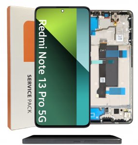 ORYGINAŁ WYŚWIETLACZ EKRAN LCD DO XIAOMI REDMI NOTE 13 PRO 5G RAMKA CZARNY 1